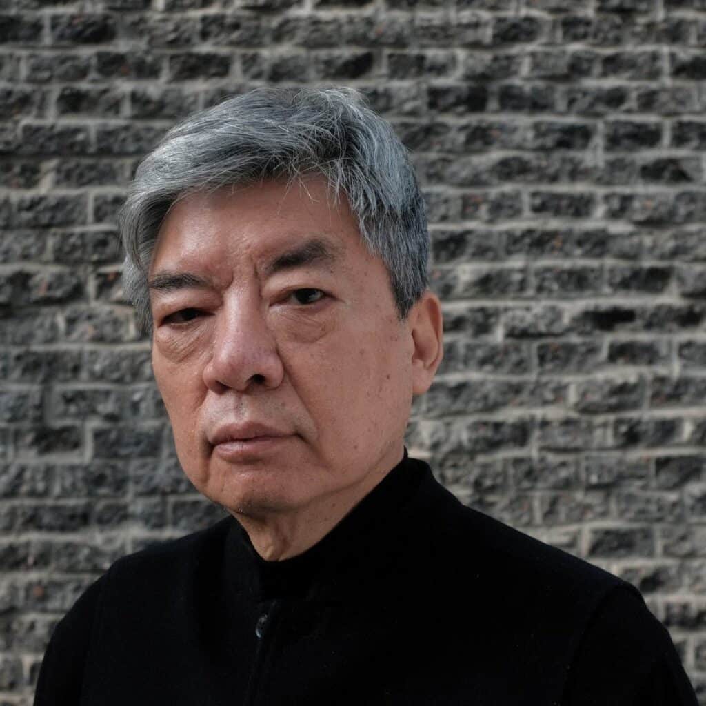 "Portrait of Chinese architect Liu Jiakun, winner of the 2025 Pritzker Prize."