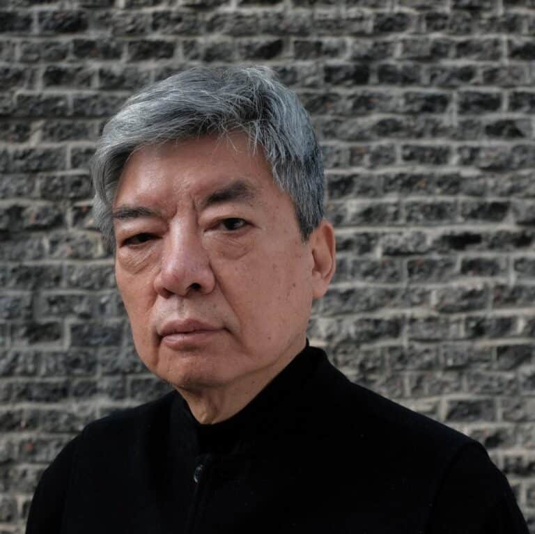 "Portrait of Chinese architect Liu Jiakun, winner of the 2025 Pritzker Prize."