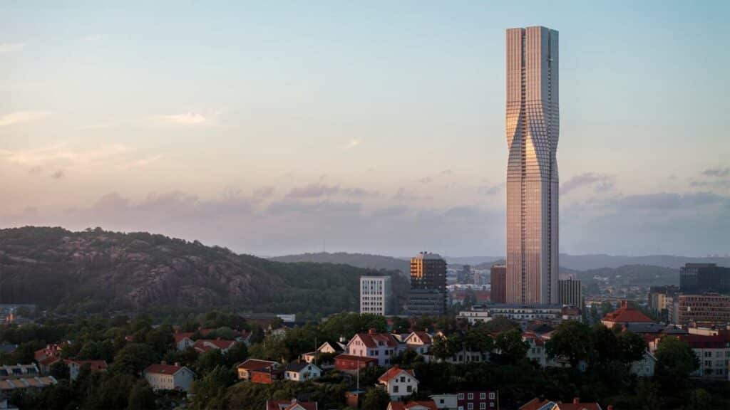 لقطة: يطالب SOM's Twisted Karlatornet في Gothenburg بلقب أطول مبنى في الدول الاسكندنافية