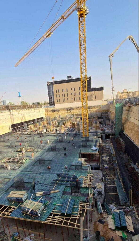 Construction site of a new office project in Al-Ghadeer district, Riyadh