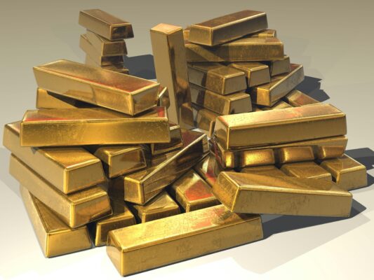 Gold ingots resulting from atomic material transformation in a CERN experiment