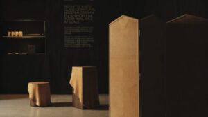 Furniture made from biodegradable materials and mycelium in Studio TOOJ’s design