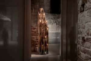 نموذج حي لتركيب وحدات MycoBlox في معرض MycoMuseum ضمن بينالي العمارة