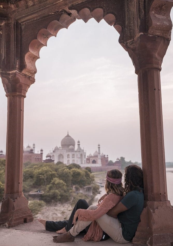 لقطة من أعلى تُظهر التصميم الرباعي لحدائق