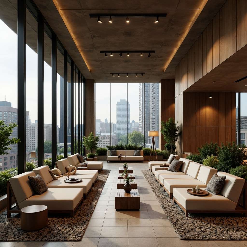 فندق بتصميم عصري يعرض أعمالًا فنية على الجدران.