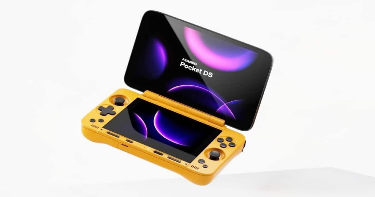 Ayaneo Pocket DS يخرج كوحدة تحكم ألعاب محمولة على الشاشة المزدوجة التي تعمل على Android