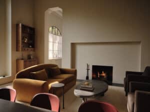 sun dappled interior of a Los Angeles villa