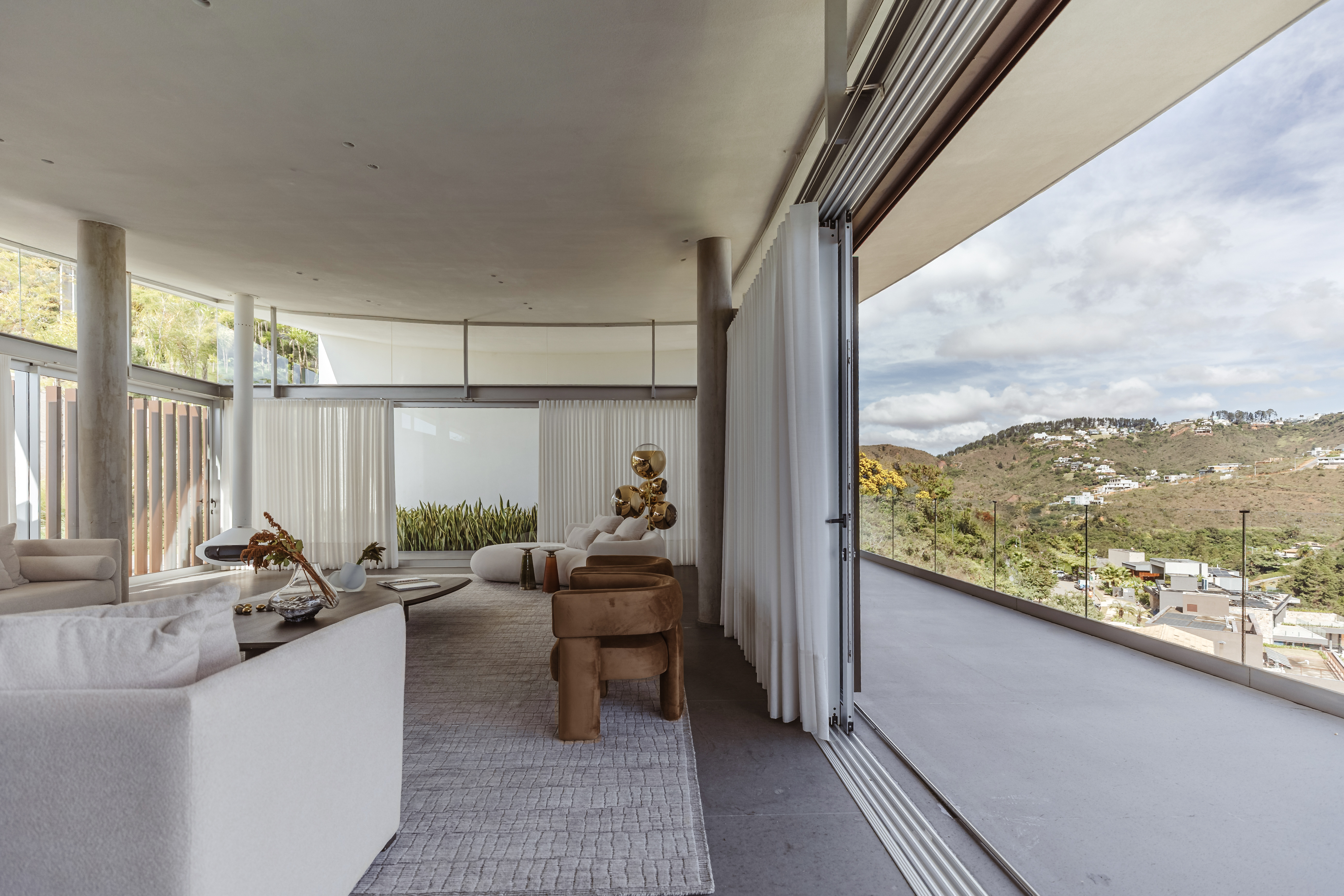 The main living space with terrace beyond