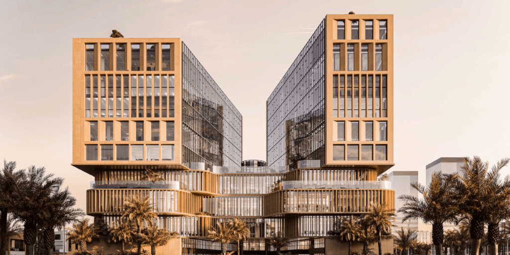 View of Durat Al-Joud residential project under construction in Al-Mursalat, Riyadh