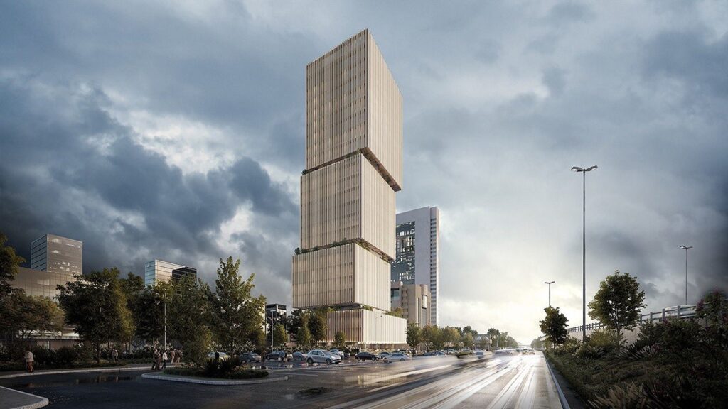 La Gara Office Tower facade on King Fahd Road in Riyadh