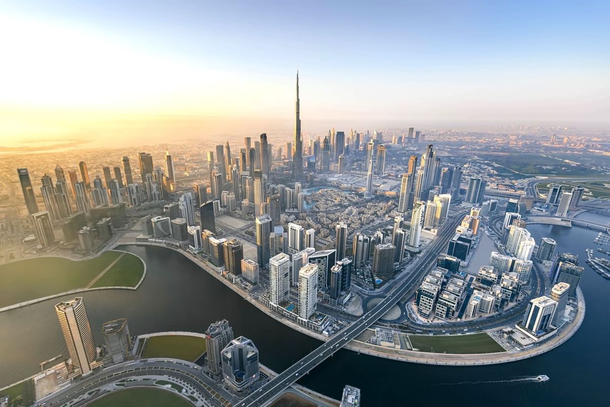 Dubai skyline showcasing rapid population growth and urban expansion