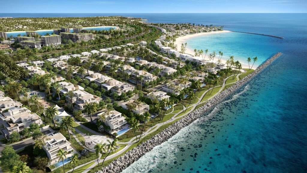التصميم الحديث لواجهة مبنى شقق W Residences في دبي.