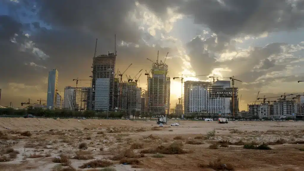 A view of King Abdullah Financial District (KAFD) in Riyadh as a modern economic hub