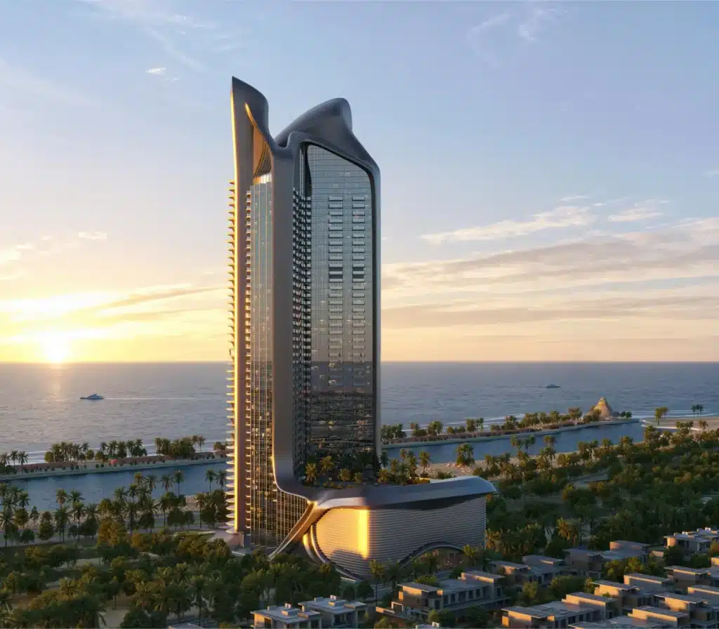 Panoramic view of Trump Tower Jeddah site on the Red Sea