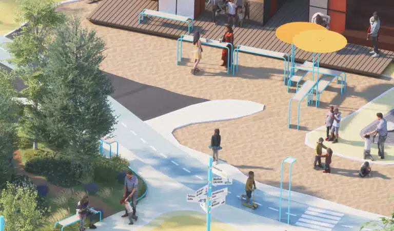 colourful city playground