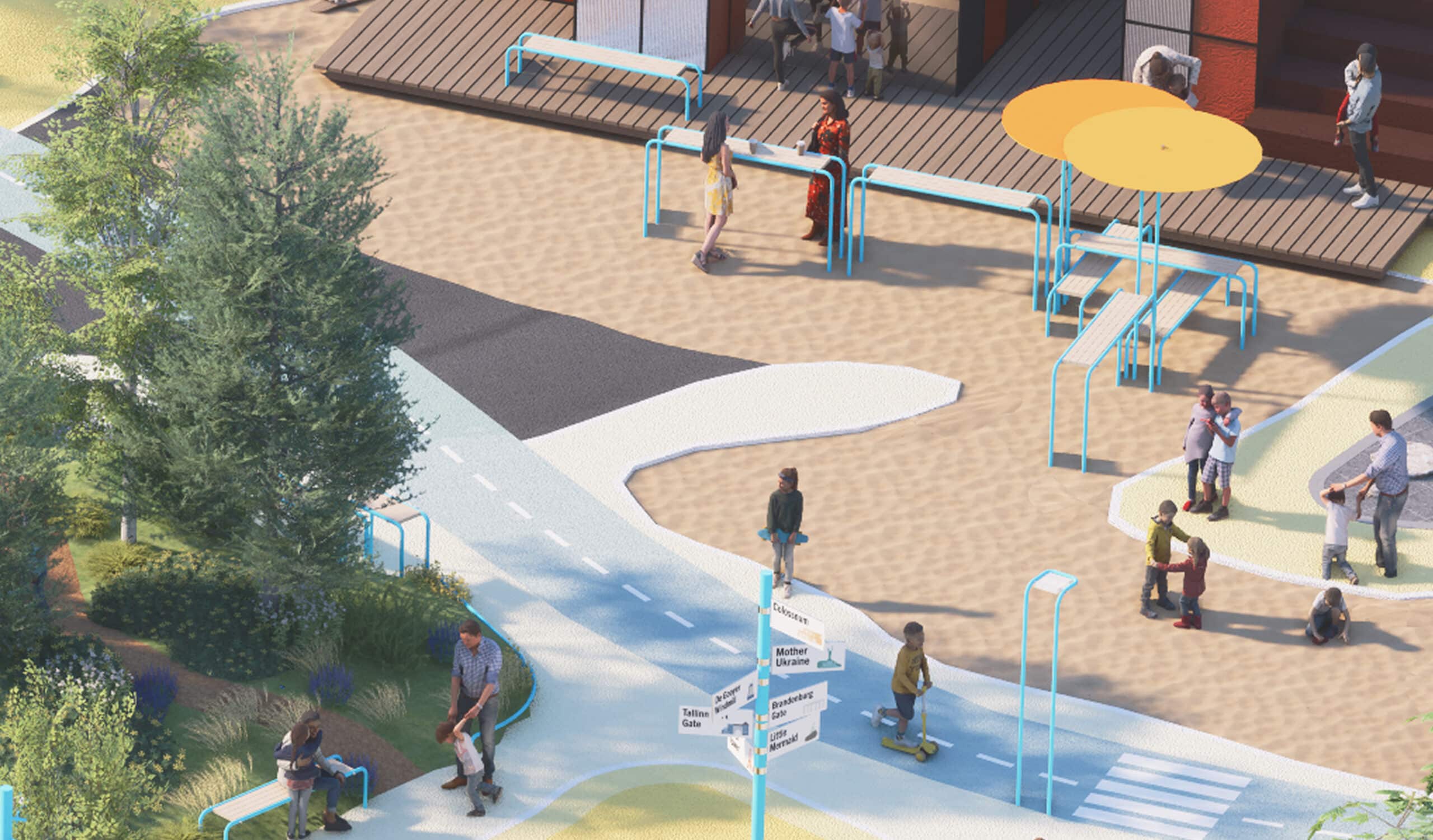 colourful city playground