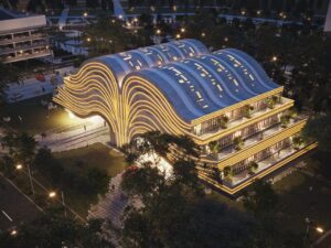 Futuristic Open Book Public Library Transforms Reading into an Immersive Architectural Experience