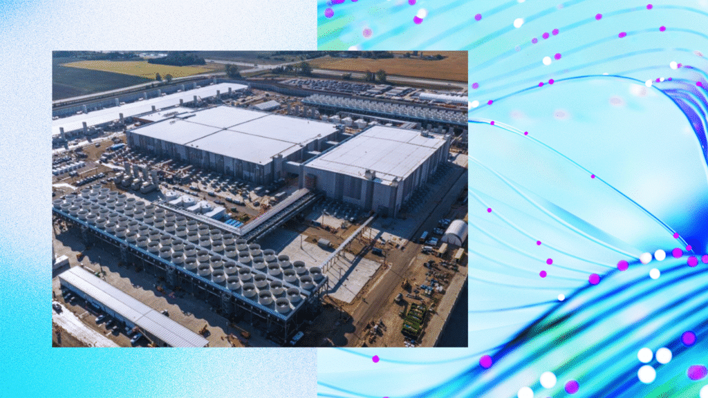 إطلالة خارجية على مجمع مركز البيانات في فايرووتر، ويسكونسن