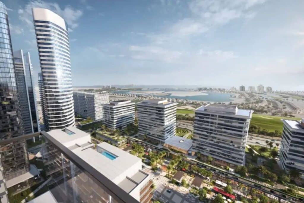 General view showing the early development of RAK Central in Ras Al Khaimah