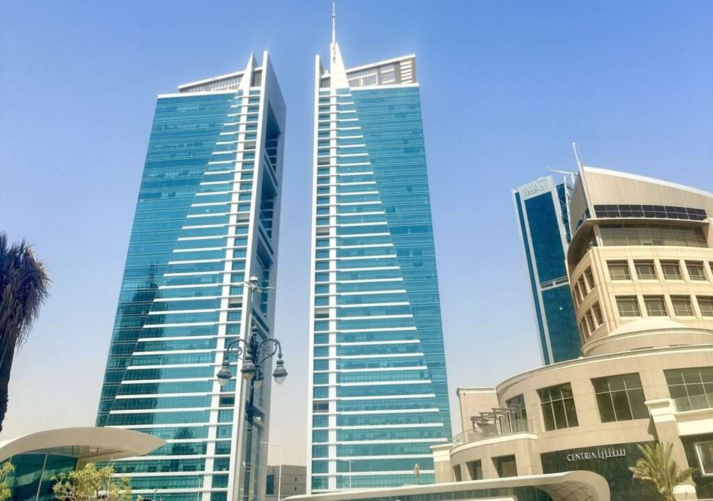 Olaya Towers façade in central Riyadh during daylight