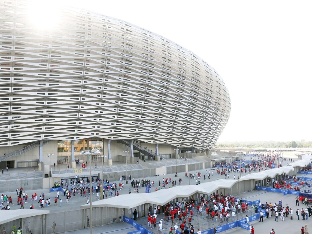 Interior stands of Prince Moulay Abdellah Stadium designed for clear visibility from every seat