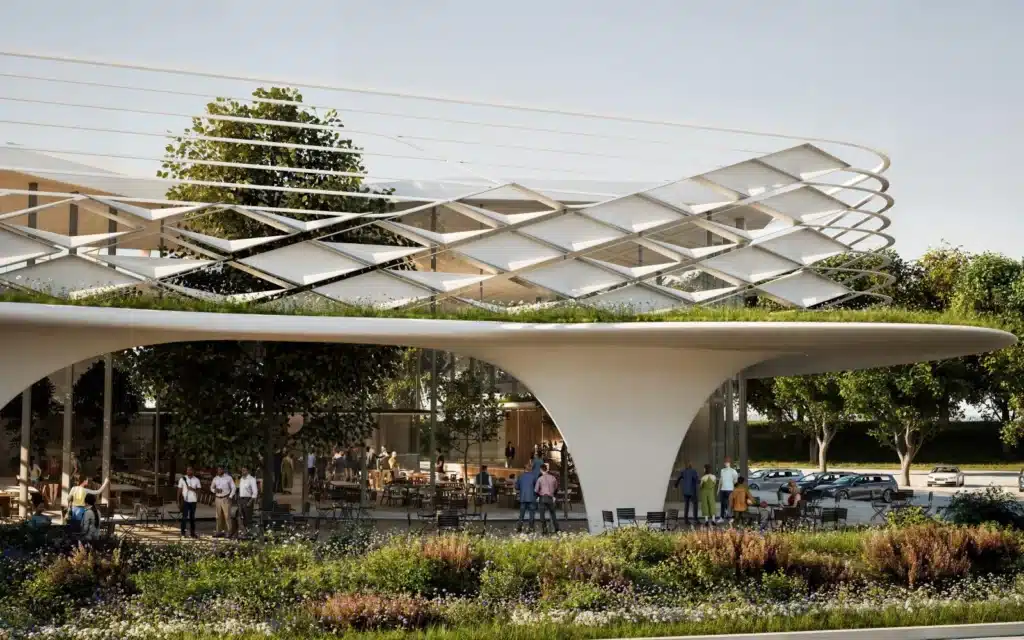 LeShuttle Folkestone Terminal Redesign by Hollaway Studio: Swooping Forms and Sustainable Travel