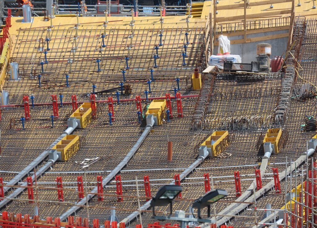 Compressed interior lobby and modified corridors