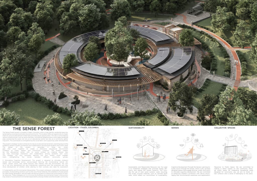 Interior design of an interactive learning space among Kinderspace winners