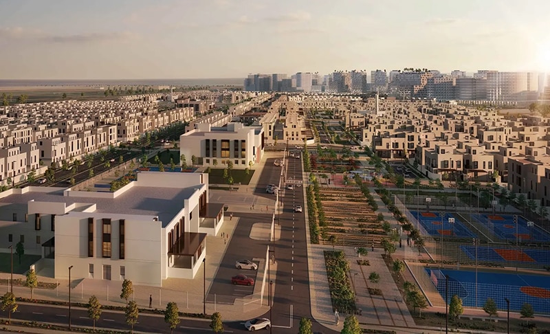 Exterior perspective of the Al-Arous project site in northern Jeddah