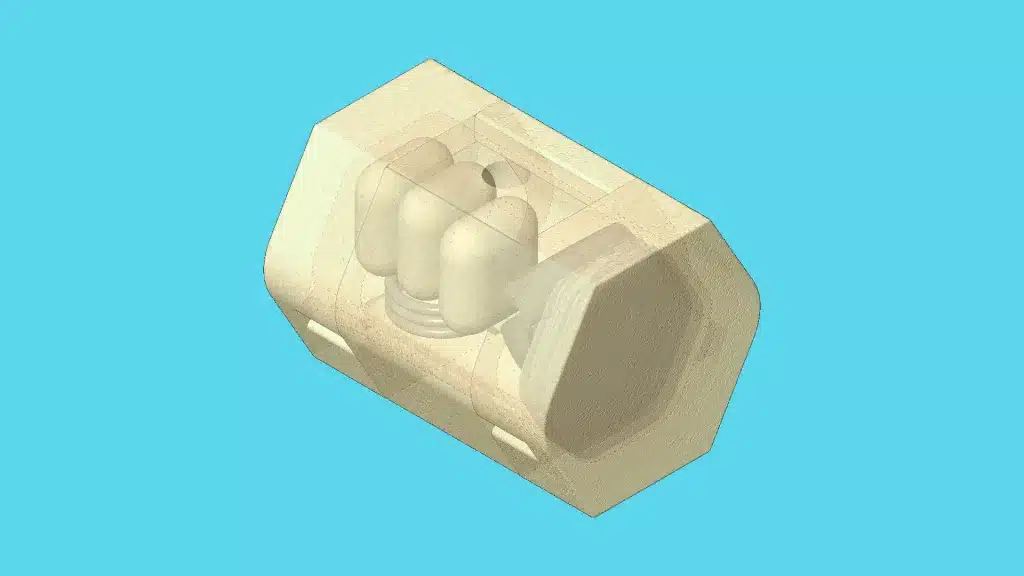 3D design of an architectural component with detailed geometry