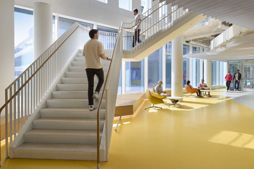 Interior view highlighting open spaces and modern design details