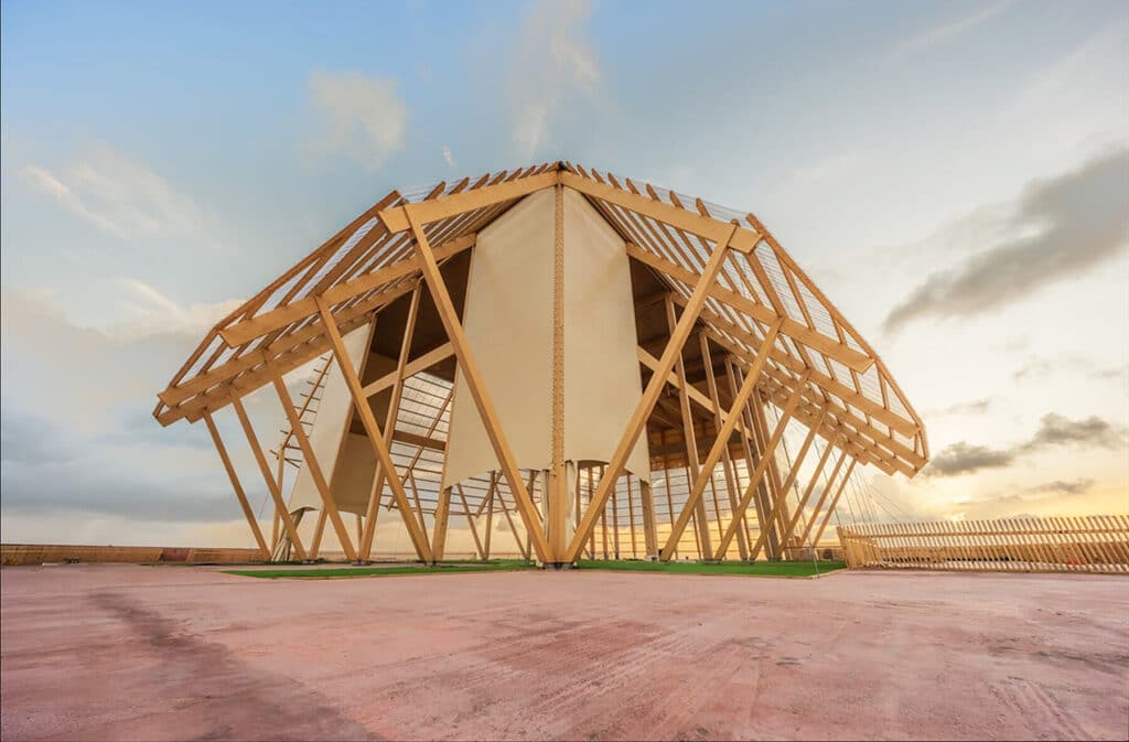 Panoramic view of the National Performing Arts Centre in Bridgetown