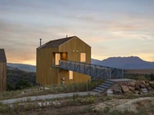 Horizon Cabin perched on Powder Mountain, contemporary mountain design blending with nature