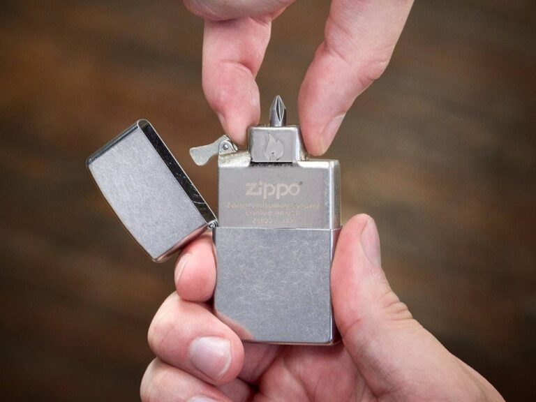 Classic Zippo lighter showing its elegant and familiar design