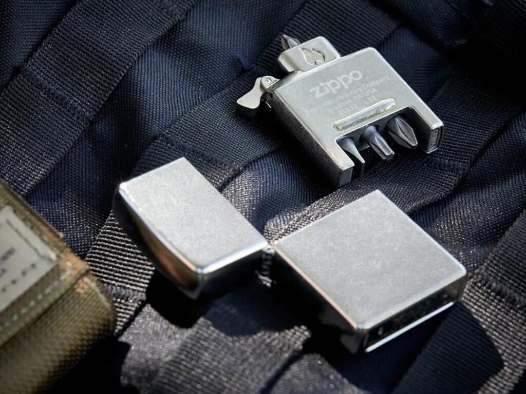 Four screwdriver bits for Bit Safe accessory: #1 Phillips, #2 Phillips, #2 Flat, and T20 Torx