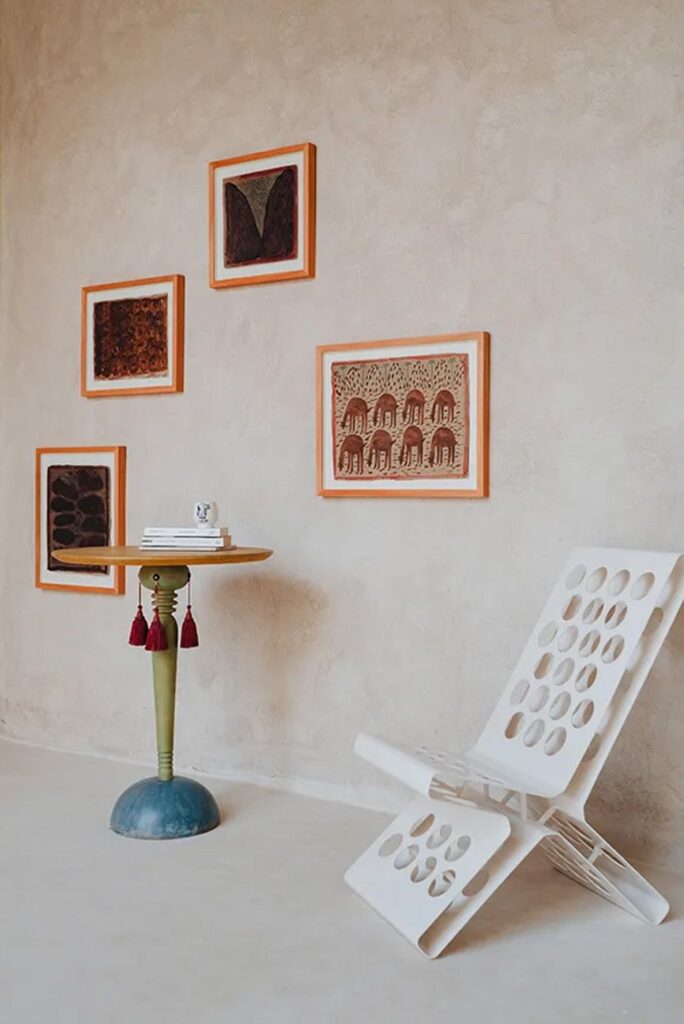 Contemporary interior design of the living room in DDAR Villa with traditional elements