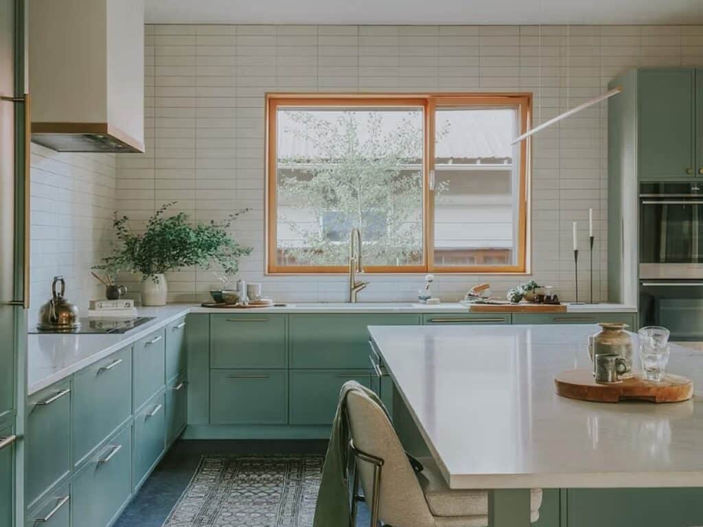 Wooden panels treated with j&auml;rnvitriol in Freya House for durability and natural weathering