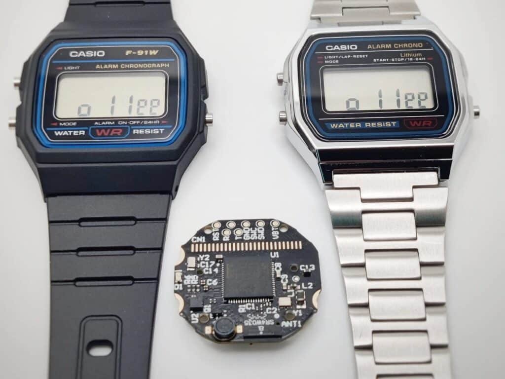 Classic LCD display of Casio F-91W