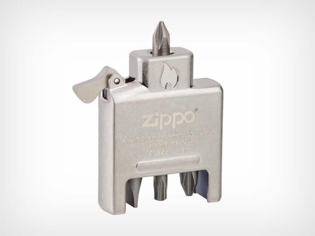 Classic Zippo lighter showing its elegant and familiar design