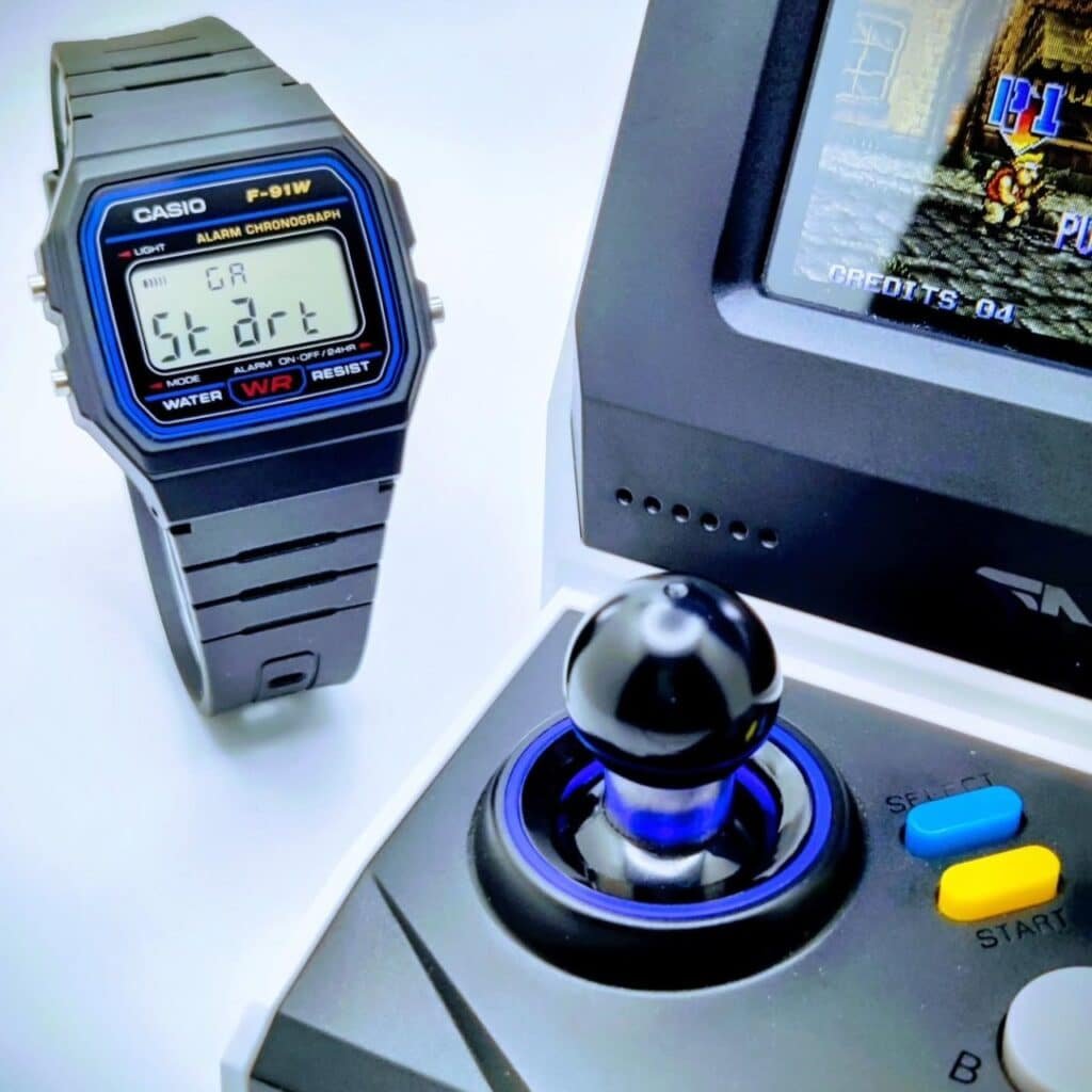 Classic LCD display of Casio F-91W