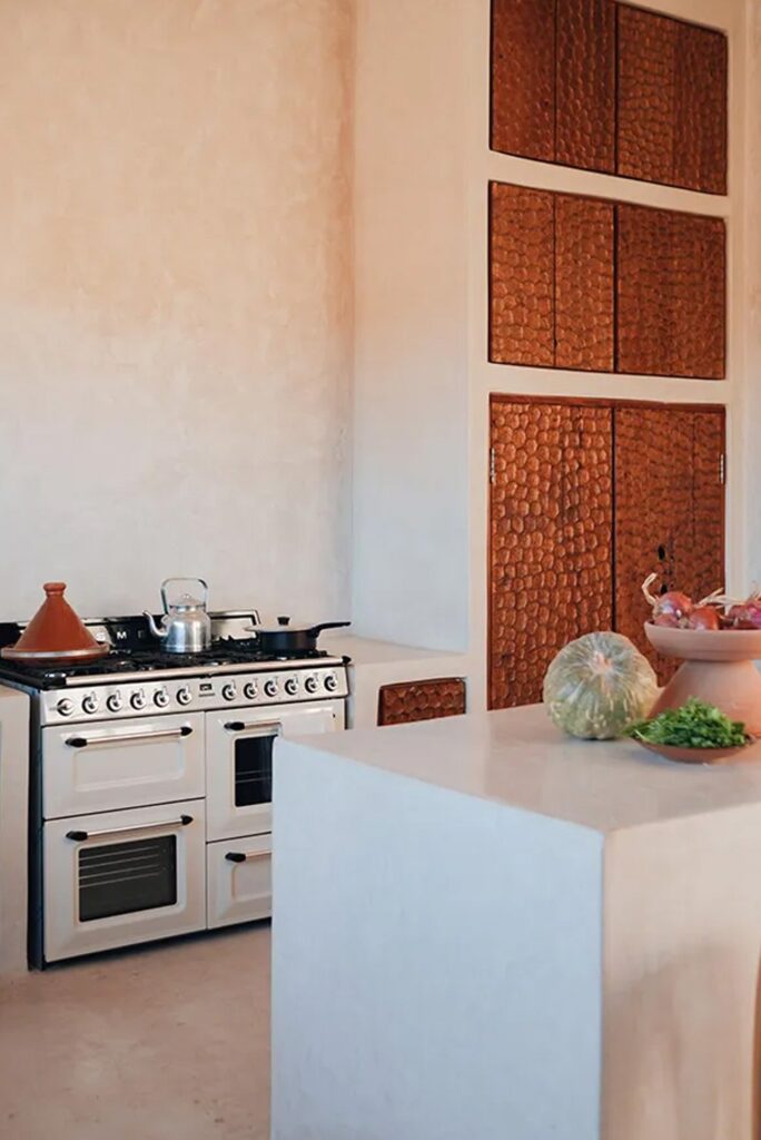 Open kitchen with dining area reflecting the integration of interior spaces