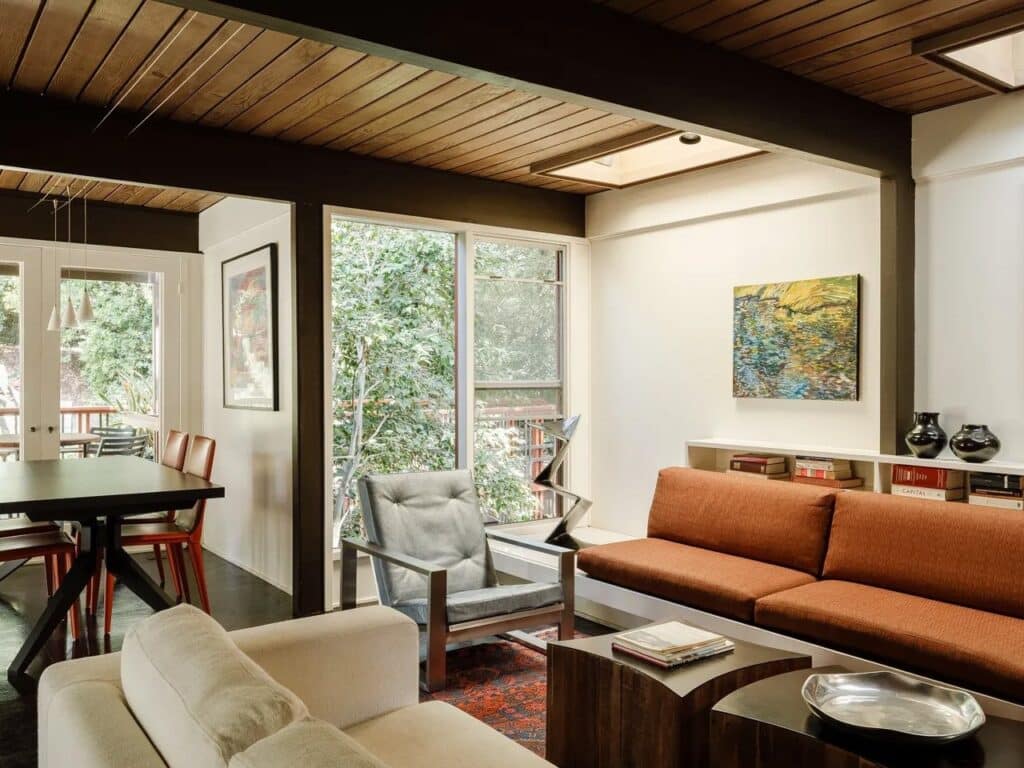 Norton House facade along a natural water stream