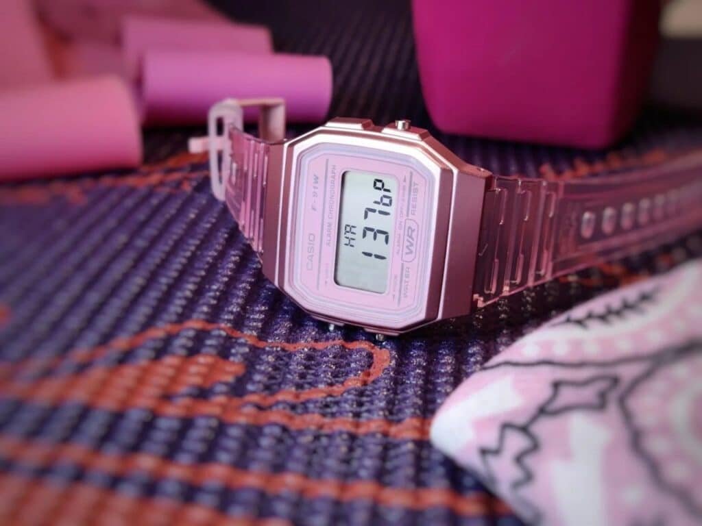 Classic LCD display of Casio F-91W