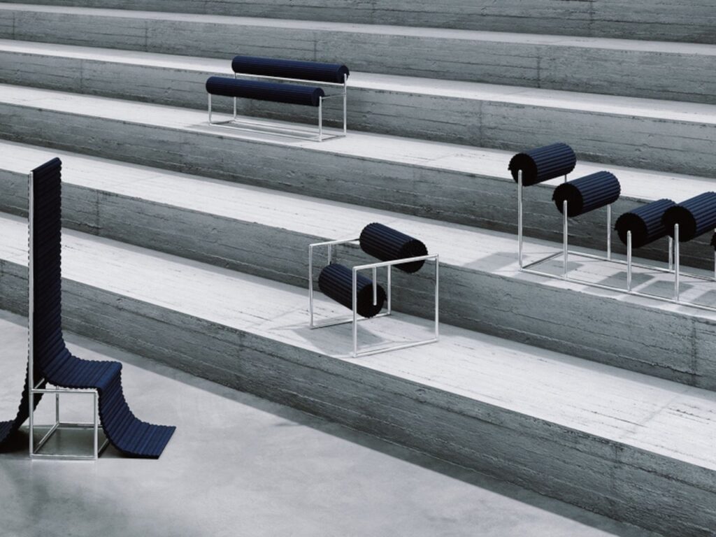 Roll-up Chair in a small space showcasing its multifunctional use