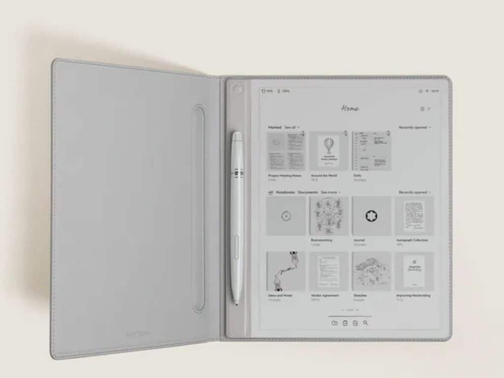 High-resolution E Ink display resembling paper for a comfortable writing experience