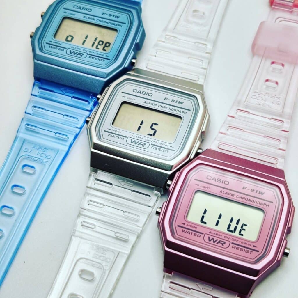 Classic LCD display of Casio F-91W