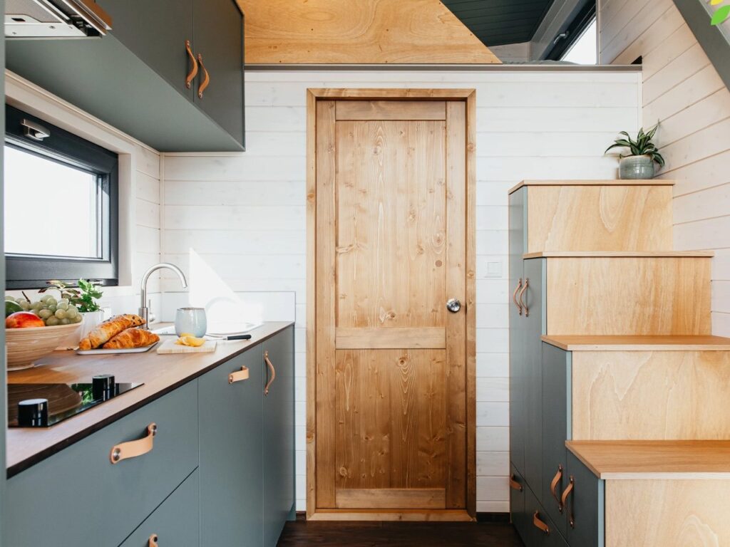 Fully equipped kitchen inside Tiny Getaway small house
