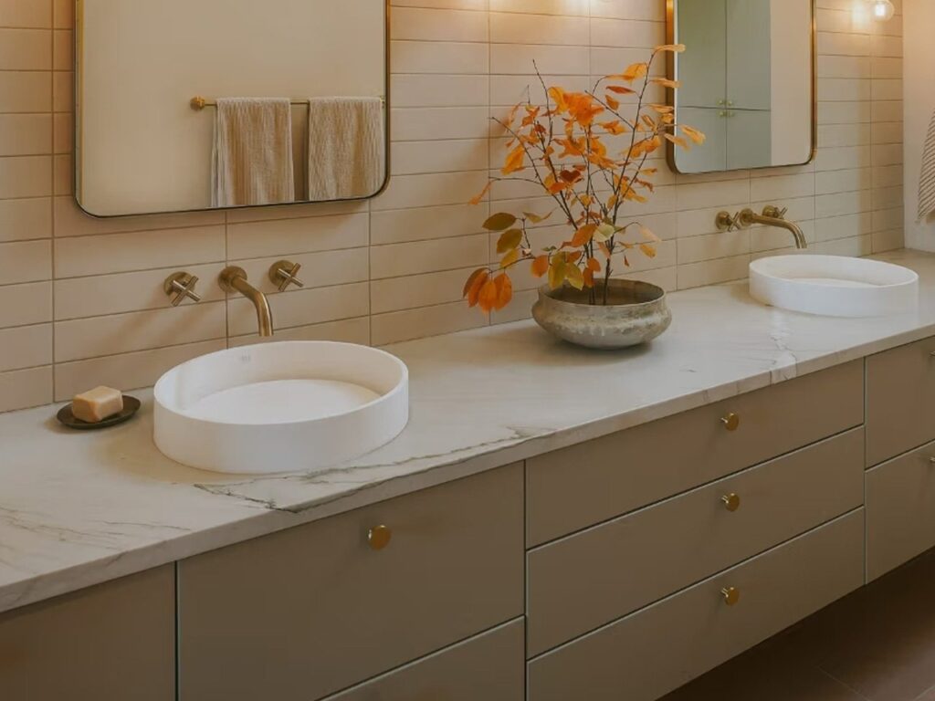 Interior space of the attached residential unit providing privacy and comfort for guests