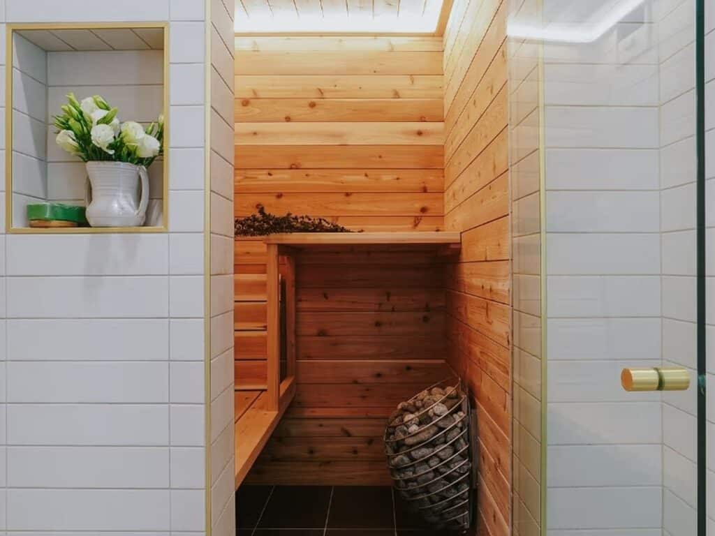 Interior space of the attached residential unit providing privacy and comfort for guests