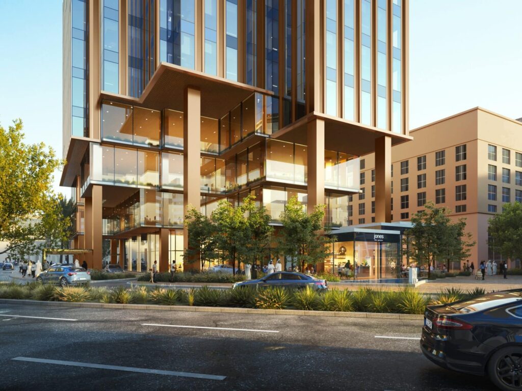 Panoramic view of Dubai Healthcare City showing the new development integration